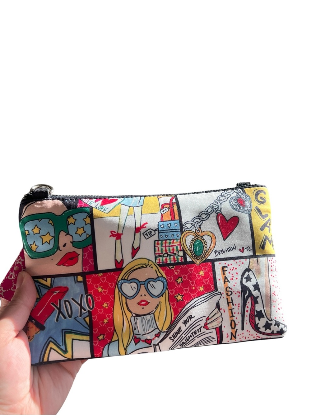 Brighton Tom Clancy Glam Girl Pop Art Crossbody Pouch Bag - NWT